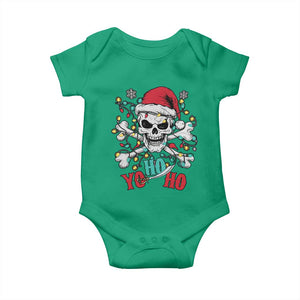 Christmas Pirate Skull Baby Onesie Yo Ho Ho Boat Cruise Xmas Crossbones TS02 Irish Green Print Your Wear