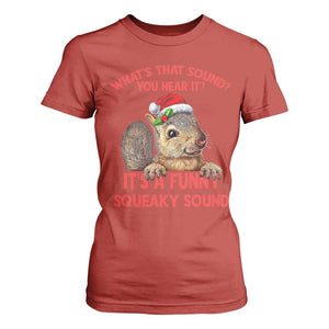 Christmas Squirrel T Shirt For Women It's A Funny Squeaky Sound Xmas Things TS02 Red Print Your Wear