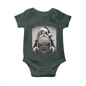 Funny Santa Mugshot Baby Onesie Naughty Christmas Festive Vibe TS02 Print Your Wear