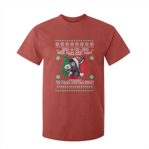 Italian Christmas Donkey T Shirt For Kid Funny Jing A Di Jing Hee Haw Italy Flag TS02 Red Print Your Wear