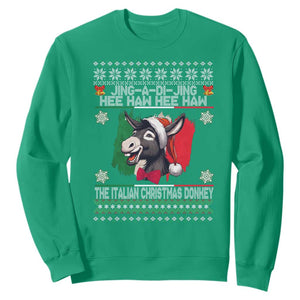 Italian Christmas Donkey Sweatshirt Funny Jing A Di Jing Hee Haw Italy Flag TS02 Irish Green Print Your Wear