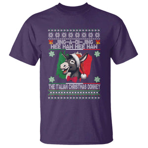 Italian Christmas Donkey T Shirt Funny Jing A Di Jing Hee Haw Italy Flag TS02 Purple Print Your Wear