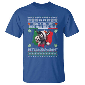 Italian Christmas Donkey T Shirt Funny Jing A Di Jing Hee Haw Italy Flag TS02 Royal Blue Print Your Wear