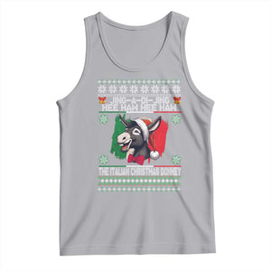 Italian Christmas Donkey Tank Top Funny Jing A Di Jing Hee Haw Italy Flag TS02 Athletic Heather Print Your Wear