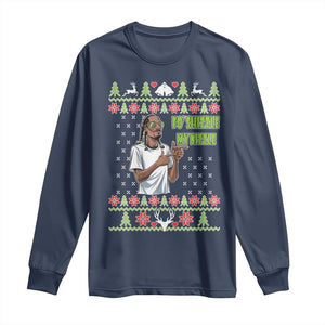 Funny Rapper Meme Christmas Long Sleeve Shirt Fo Shizzle My Nizzle TS02 Navy Print Your Wear