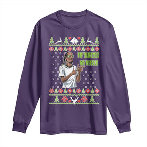 Funny Rapper Meme Christmas Long Sleeve Shirt Fo Shizzle My Nizzle TS02 Purple Print Your Wear