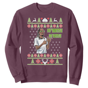 Funny Rapper Meme Christmas Sweatshirt Fo Shizzle My Nizzle TS02 Maroon Print Your Wear