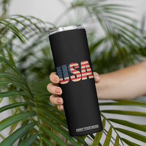 USA American Flag Skinny Tumbler Retro Vintage Patriotic TS02 Print Your Wear