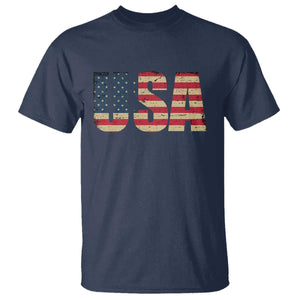 USA American Flag T Shirt Retro Vintage Patriotic TS02 Navy Print Your Wear