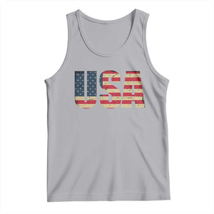 USA American Flag Tank Top Retro Vintage Patriotic TS02 Athletic Heather Print Your Wear