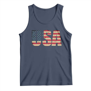 USA American Flag Tank Top Retro Vintage Patriotic TS02 Navy Print Your Wear