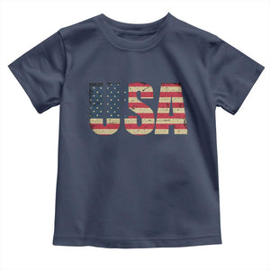 USA American Flag Toddler T Shirt Retro Vintage Patriotic TS02 Navy Print Your Wear