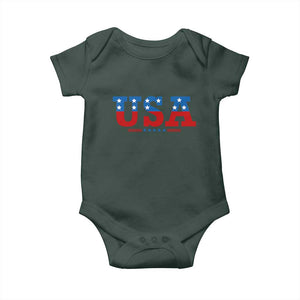 USA Patriotic Baby Onesie Red White Blue Stars TS02 Print Your Wear