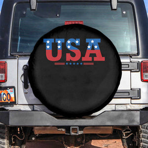 USA Patriotic Spare Tire Cover Red White Blue Stars TS02 No hole Black Print Your Wear