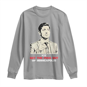 Get The F Out of Minneapolis Long Sleeve Shirt Mayor Jacob Saying Civil Resistance TS02 Sport Gray Print Your Wear