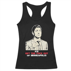 Get The F Out of Minneapolis Racerback Tank Top Mayor Jacob Saying Civil Resistance TS02 Black Print Your Wear
