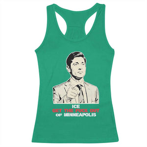 Get The F Out of Minneapolis Racerback Tank Top Mayor Jacob Saying Civil Resistance TS02 Irish Green Print Your Wear