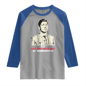 Get The F Out of Minneapolis Raglan Shirt Mayor Jacob Saying Civil Resistance TS02 Sport Gray Royal Print Your Wear