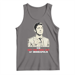 Get The F Out of Minneapolis Tank Top Mayor Jacob Saying Civil Resistance TS02 Deep Heather Print Your Wear