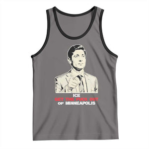 Get The F Out of Minneapolis Tank Top Mayor Jacob Saying Civil Resistance TS02 Deep Heather Black Print Your Wear