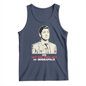 Get The F Out of Minneapolis Tank Top Mayor Jacob Saying Civil Resistance TS02 Navy Print Your Wear