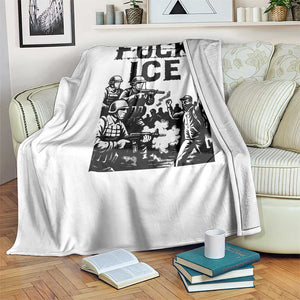 F Ice Riot Protest Graphic Throw Blanket Political Resistance Against Ice Violence TS02 Print Your Wear