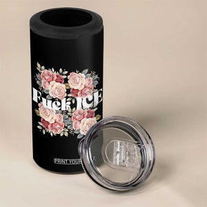 Floral Protest Against Ice 4 in 1 Can Cooler Tumbler Justice and Freedom Political Resistance TS02 Print Your Wear