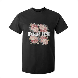 Floral Protest Against Ice T Shirt For Kid Justice and Freedom Political Resistance TS02 Black Print Your Wear
