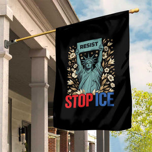Statue of Liberty Resist Stop Ice Garden Flag Floral Activist for Justice and Freedom TS02 Print Your Wear