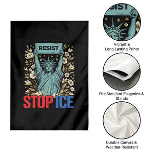 Statue of Liberty Resist Stop Ice Garden Flag Floral Activist for Justice and Freedom TS02 Print Your Wear