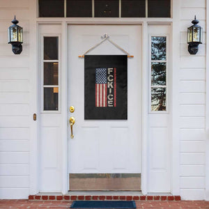 F Ice Retro Distressed American Flag Garden Flag Patriotic Against Ice Justice Protest Resistance TS02 Print Your Wear