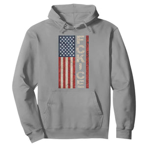 F Ice Retro Distressed American Flag Hoodie Patriotic Against Ice Justice Protest Resistance TS02 Sport Gray Print Your Wear