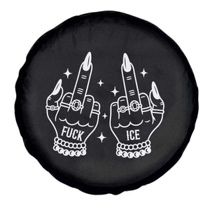 Middle Finger F Ice Spare Tire Cover Against Ice Violence Outspoken Resistance TS02 Print Your Wear