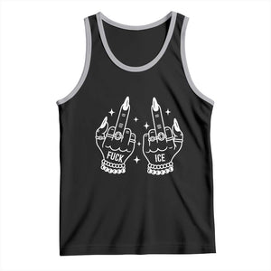 Middle Finger F Ice Tank Top Against Ice Violence Outspoken Resistance TS02 Black Athletic Heather Print Your Wear