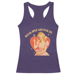 Sugar Spice and F Ice Retro Fairy Racerback Tank Top Feminist Against Ice Protest Political Resistance TS02 Purple Print Your Wear