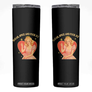 Sugar Spice and F Ice Retro Fairy Skinny Tumbler Feminist Against Ice Protest Political Resistance TS02 Black Print Your Wear