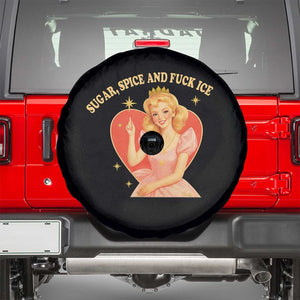 Sugar Spice and F Ice Retro Fairy Spare Tire Cover Feminist Against Ice Protest Political Resistance TS02 Black Print Your Wear