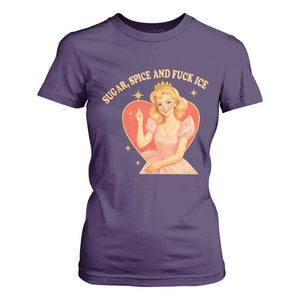 Sugar Spice and F Ice Retro Fairy T Shirt For Women Feminist Against Ice Protest Political Resistance TS02 Purple Print Your Wear
