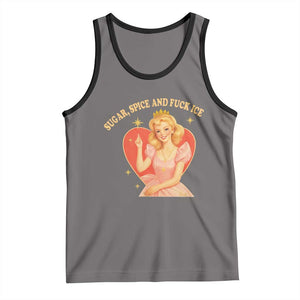 Sugar Spice and F Ice Retro Fairy Tank Top Feminist Against Ice Protest Political Resistance TS02 Deep Heather Black Print Your Wear