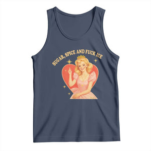 Sugar Spice and F Ice Retro Fairy Tank Top Feminist Against Ice Protest Political Resistance TS02 Navy Print Your Wear