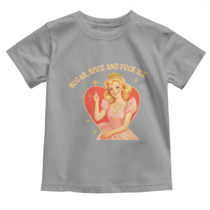 Sugar Spice and F Ice Retro Fairy Toddler T Shirt Feminist Against Ice Protest Political Resistance TS02 Sport Gray Print Your Wear