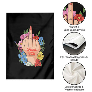 Floral Middle Finger F Ice Garden Flag TS02 Print Your Wear
