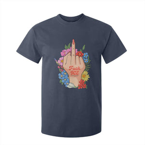 Floral Middle Finger F Ice T Shirt For Kid TS02 Navy Print Your Wear