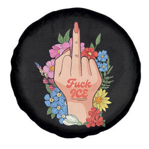 Floral Middle Finger F Ice Spare Tire Cover TS02 Print Your Wear