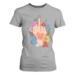 Floral Middle Finger F Ice T Shirt For Women TS02 Sport Gray Print Your Wear
