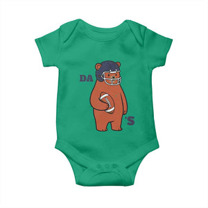 Cute Bear Holding Rugby Sport Fans Graphic Baby Onesie TS02 Irish Green Print Your Wear