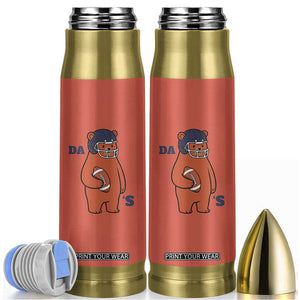 Cute Bear Holding Rugby Sport Fans Graphic Bullet Tumbler TS02 Orange Print Your Wear