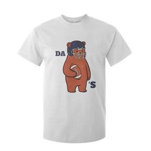 Cute Bear Holding Rugby Sport Fans Graphic T Shirt For Kid TS02 White Print Your Wear