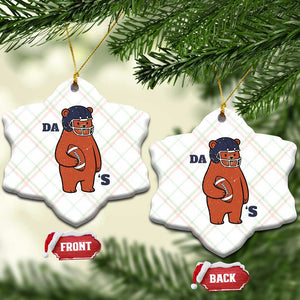 Cute Bear Holding Rugby Sport Fans Graphic Ceramic Ornament TS02 Print Your Wear