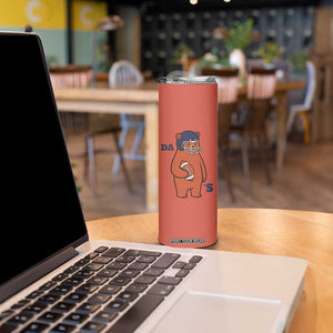 Cute Bear Holding Rugby Sport Fans Graphic Skinny Tumbler TS02 Print Your Wear